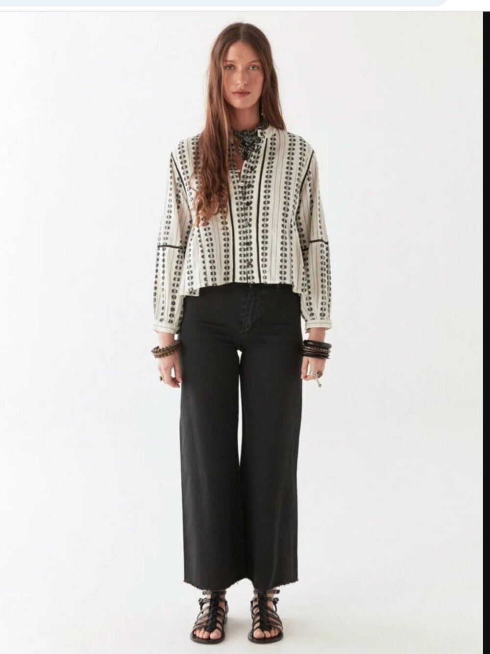 Maison Hotel Consuelito Blouse Pearl Jam 100% Cotton Size M View 4